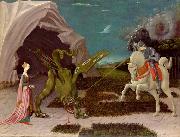 paolo uccello A gothicizing tendency of Uccello art is nowhere more apparent than in Saint George and the Dragon oil painting picture wholesale